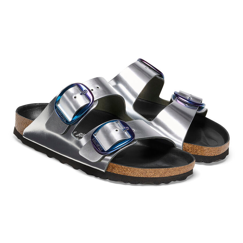 ARIZONA BIG BUCKLE METALLIC SILVER CALZATA STRETTA