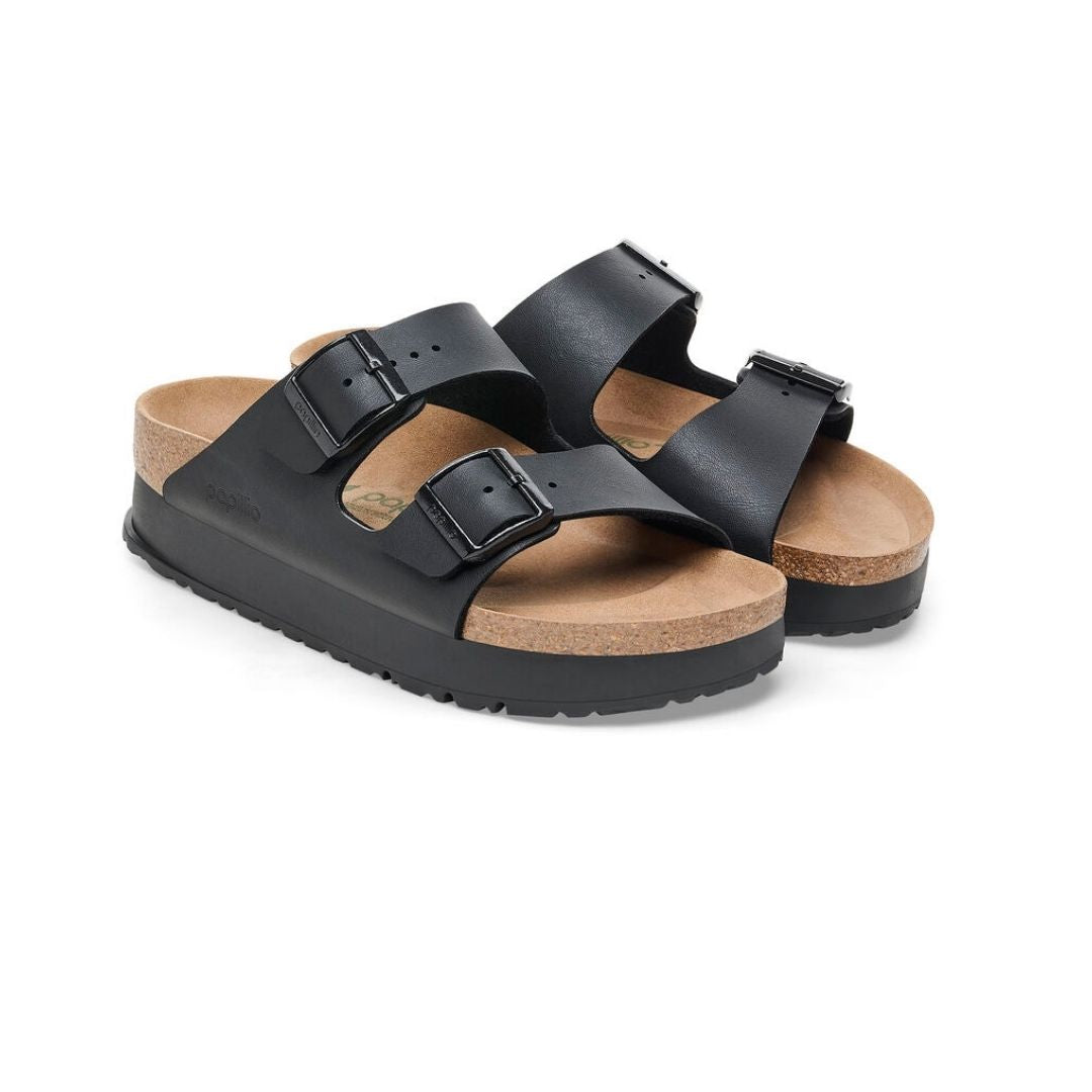 ARIZONA PLATFORM BLACK BIRKO FLOR CALZATA STRETTA