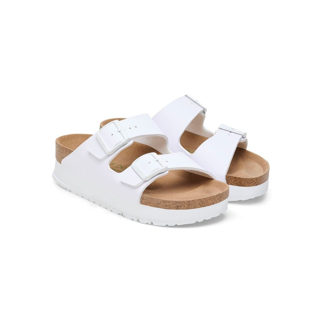 ARIZONA PLATFORM WHITE BIRKO FLOR CALZATA STRETTA