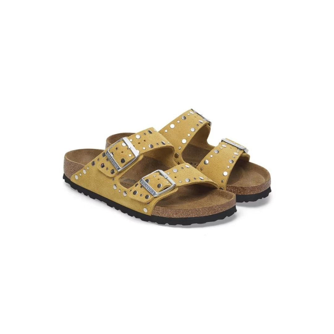 ARIZONA RIVET BORDER OCHRE SUEDE CALZATA STRETTA