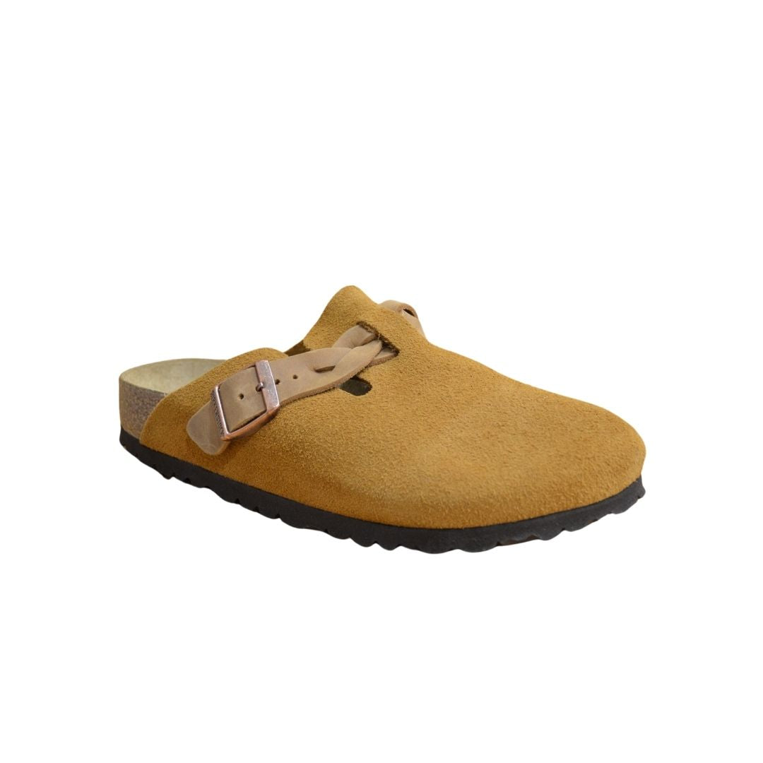BOSTON BRAIDED MINK SUEDE CALZATA STRETTA