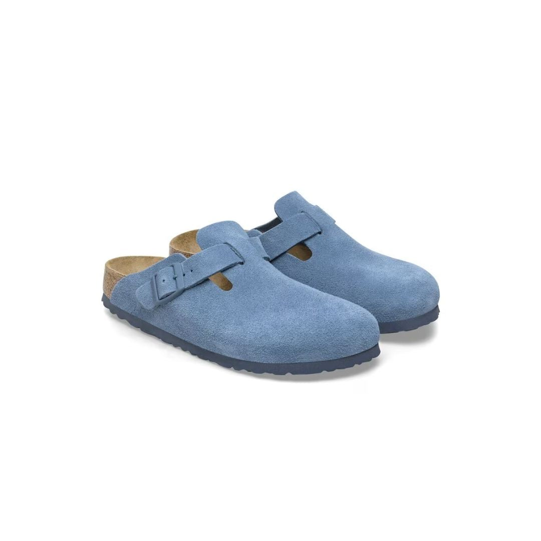 BOSTON ELEMENTAL BLUE SUEDE CALZATA STRETTA