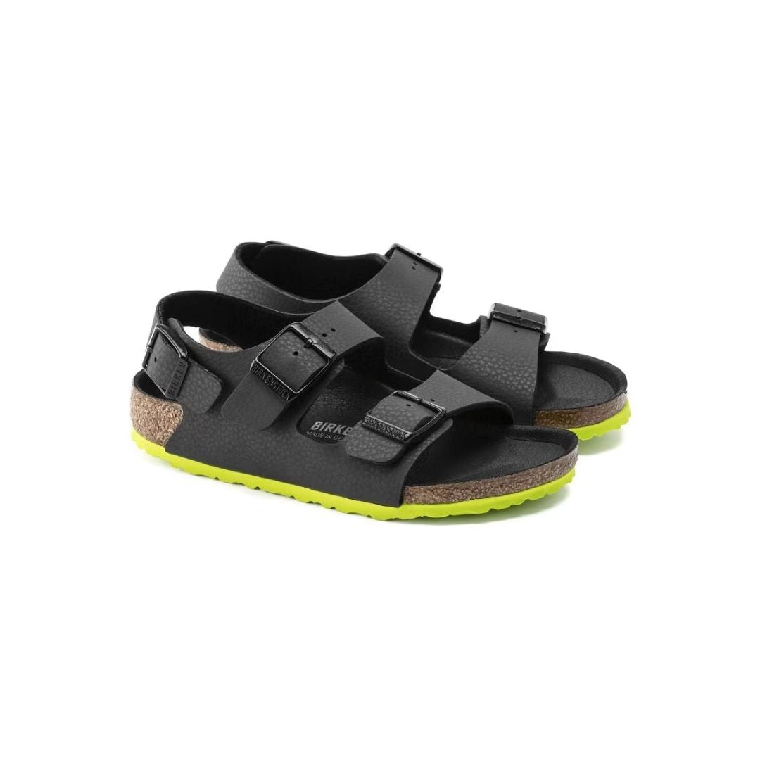 MILANO KIDS DESERT SOIL BLACK LIME BIRKO FLOR
