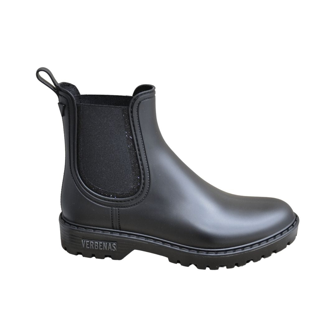 VERBENAS GAUDI NERO GLITTER STIVALETTO GOMMA