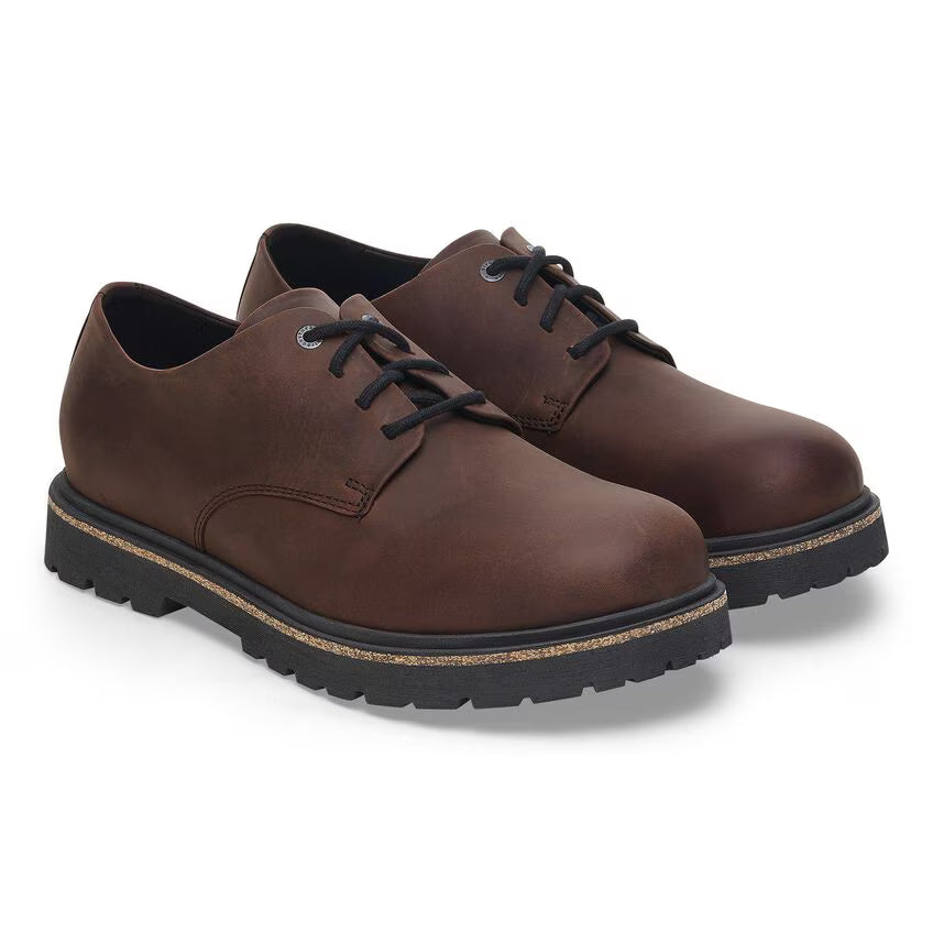 HIGHWOOD LACE LOW HABANA PELLE OLIATA CALZATA STRETTA