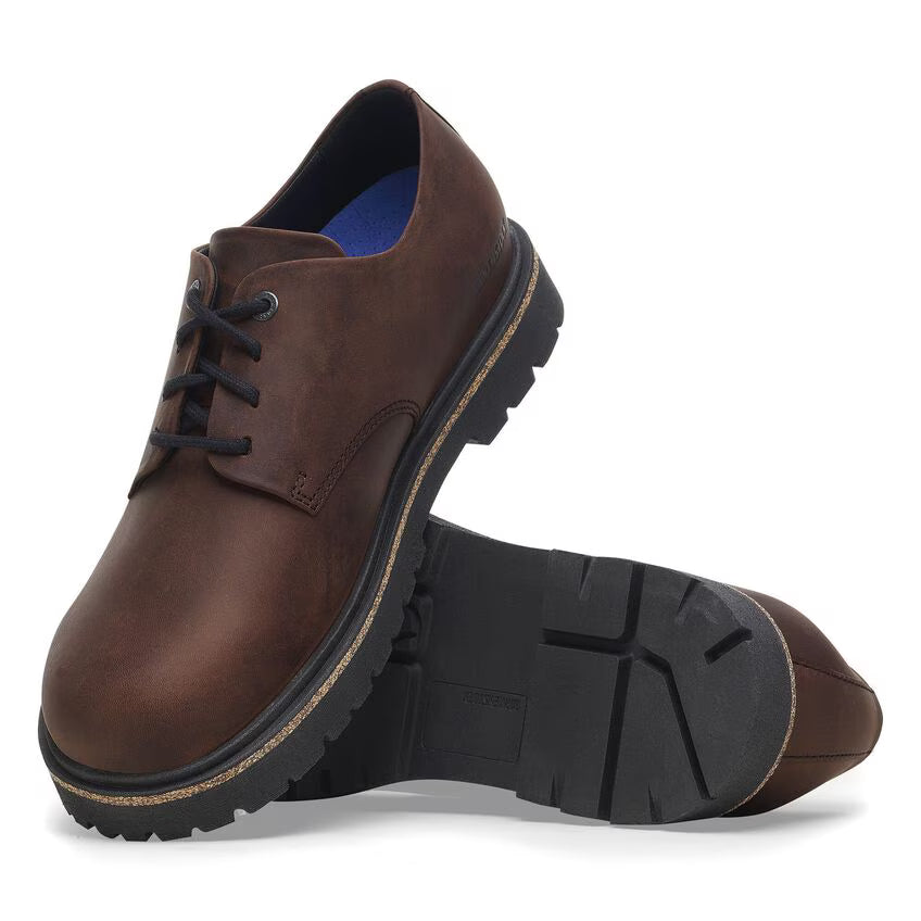 HIGHWOOD LACE LOW HABANA PELLE OLIATA CALZATA STRETTA