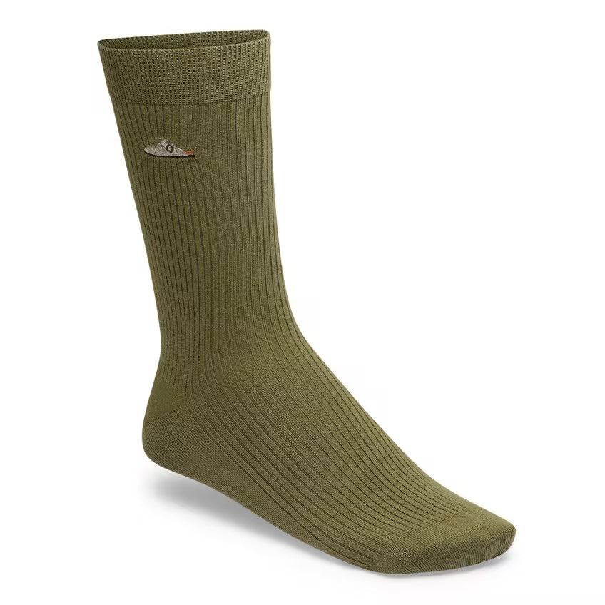 CALZE COTTON RIBBED SOCKS PINE GREEN 1030285