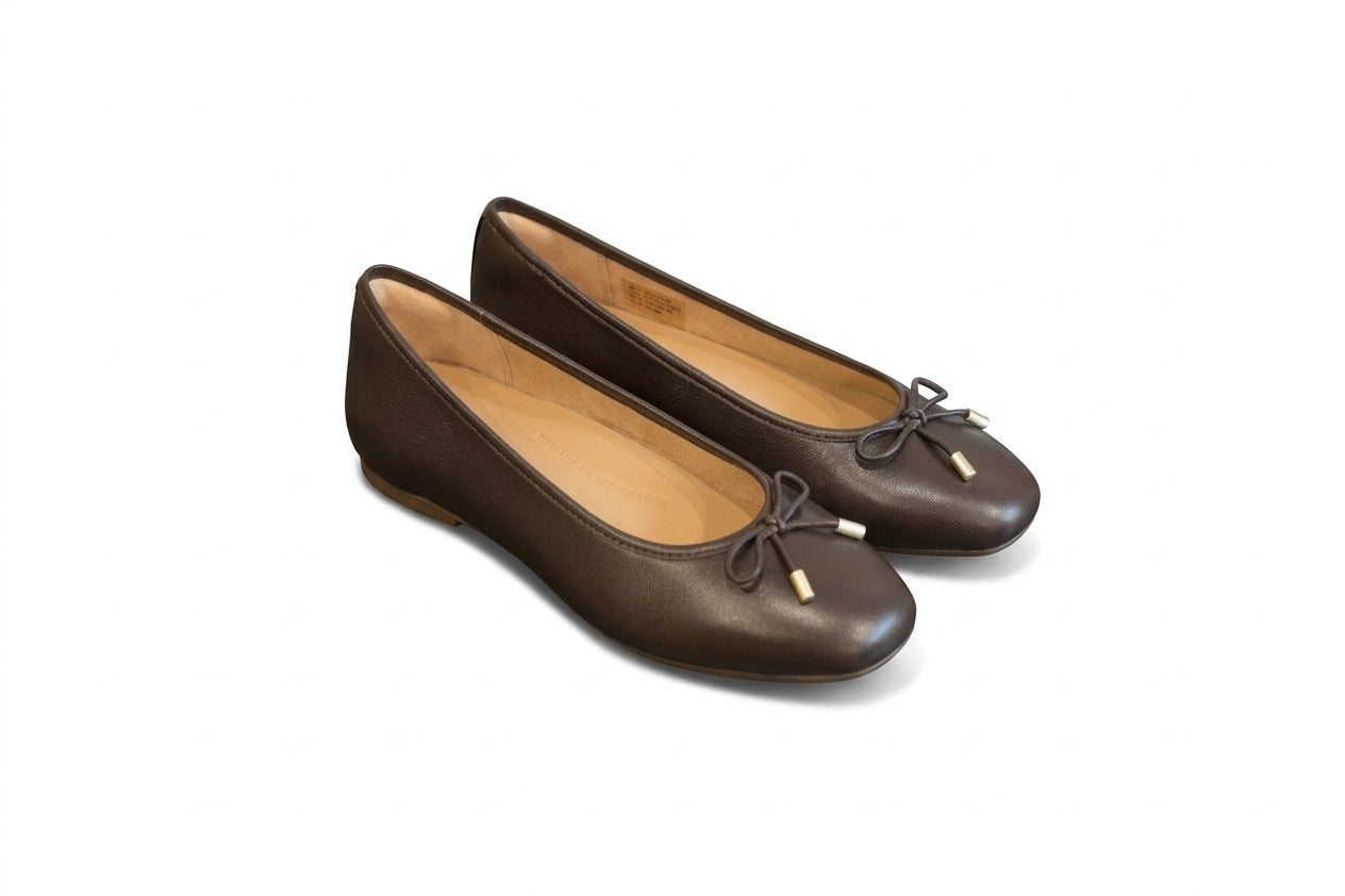 FIT FLOP BALLERINA CHOCOLATE PELLE