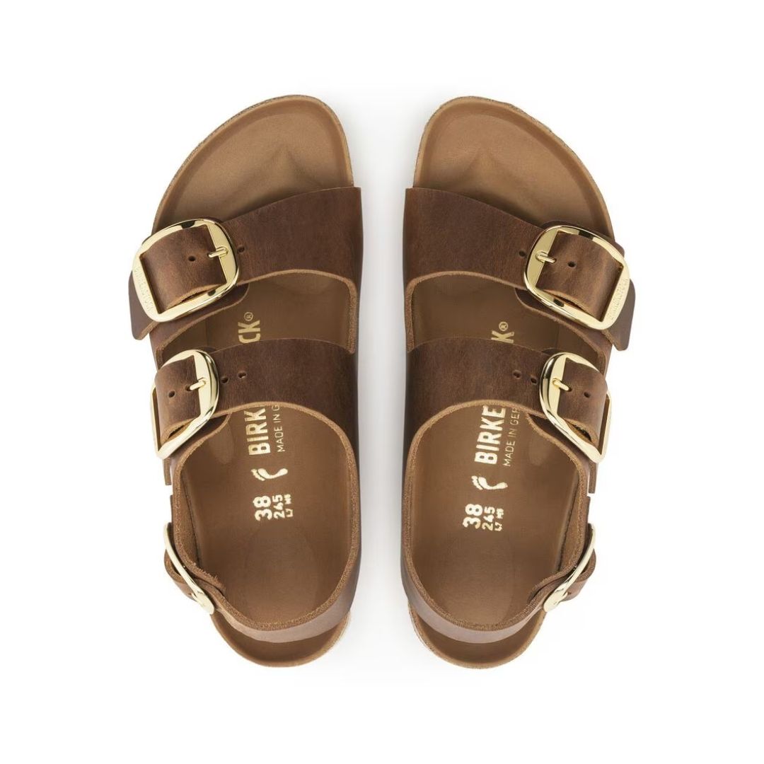 MILNAO BIG BUCKLE COGNAC CALZATA STRETTA 1024067