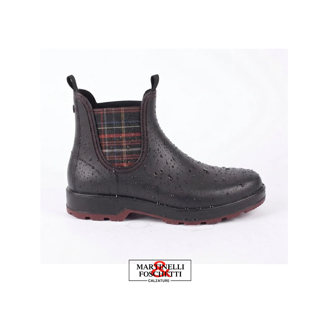 IGOR OSCAR NERO/BURGUNDY STIVALETTO